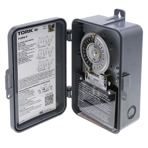 tork metal box dual mechanical timer|tork 24 hour timer.